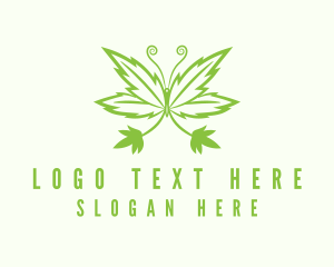 Marijuana CBD Butterfly logo