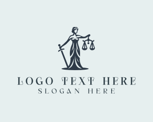 Legal Female Justice Scales logo