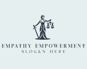 Legal Female Justice Scales logo design