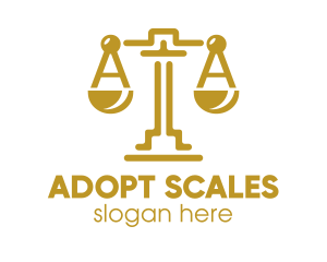 Gold Attorney Lawyers Scales of Justice logo design