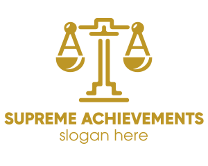 Gold Attorney Lawyers Scales of Justice logo design