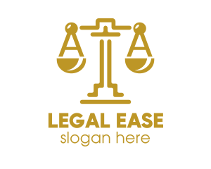 Gold Attorney Lawyers Scales of Justice logo