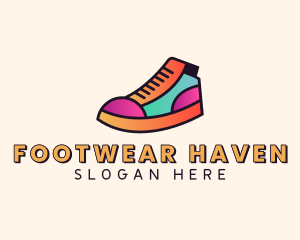 Sneakers Shoe Footwear logo design