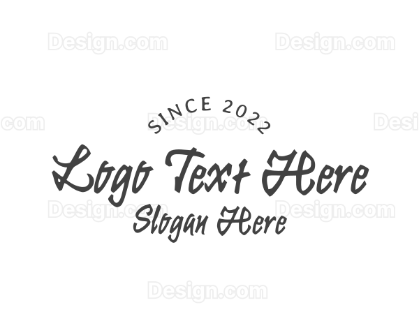 Script Brush Wordmark Logo