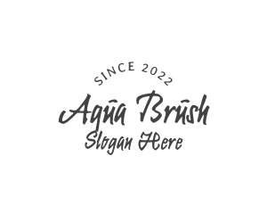 Script Brush Wordmark logo design