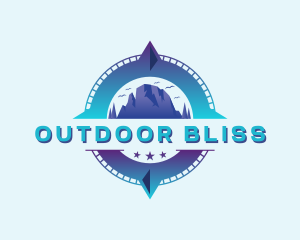 Compass Adventure Mountain logo design