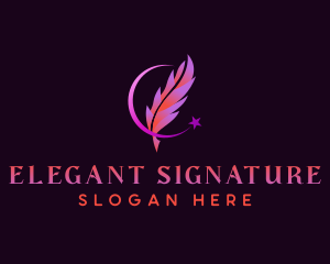 Quill Pen Writing logo design