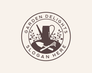 Rustic Gardening Tools logo design