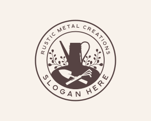 Rustic Gardening Tools logo design