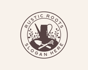 Rustic Gardening Tools logo design