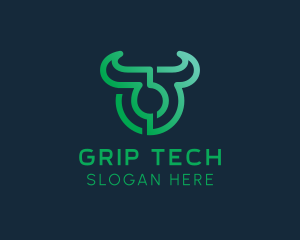 Digital Tech Bull  logo design