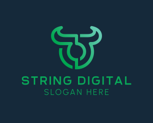 Digital Tech Bull  logo design