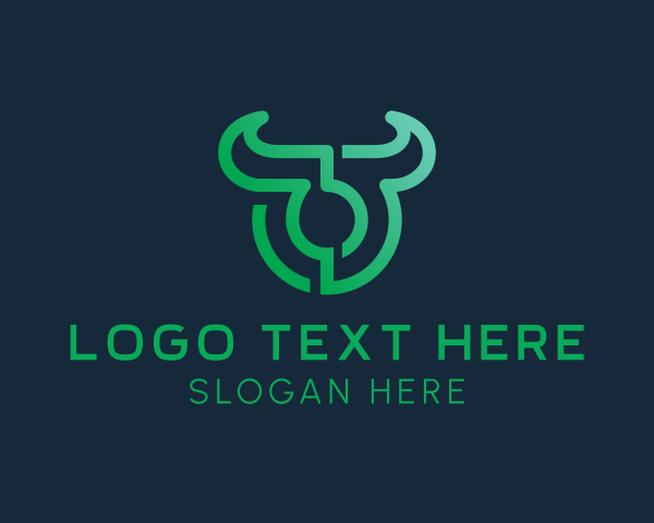 Bull Horns logo example 2