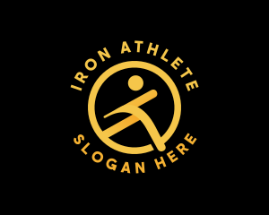 Running Person Athlete logo design