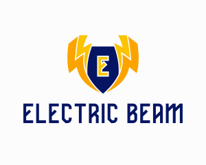 Electric Lightning Shield logo design