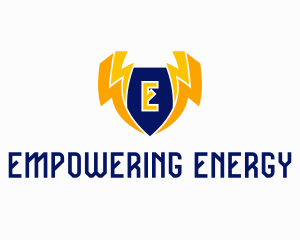 Electric Lightning Shield logo design