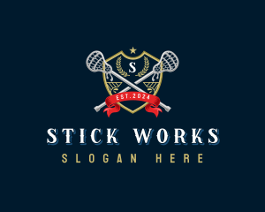 Lacrosse Shield Athletic logo design