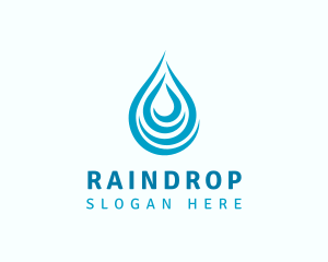 Water Droplet Liquid  logo design