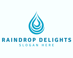 Water Droplet Liquid  logo design