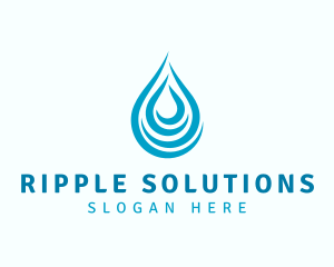 Water Droplet Liquid  logo design