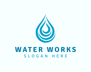 Water Droplet Liquid  logo design