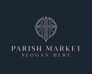 Christian Parish Cross logo design