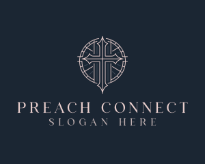 Christian Parish Cross logo design