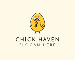 Cute Chick Egg logo