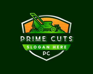 Grass Cutting Mower Yard logo design