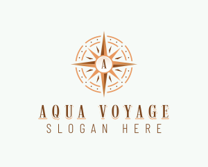 Travel Compass Navigation logo design