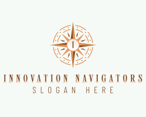 Travel Compass Navigation logo design