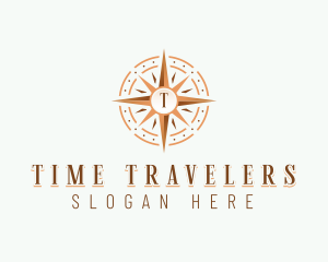 Travel Compass Navigation logo design