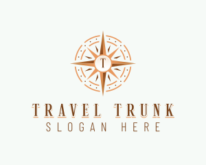 Travel Compass Navigation logo design