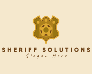 Sheriff Crest Star Insignia  logo design