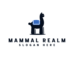 Wildlife Alpaca Mammal logo