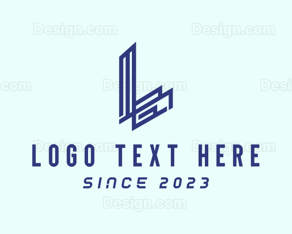 Digital Tech Startup Letter L Logo