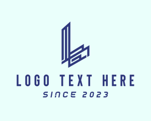 Digital Tech Startup Letter L logo