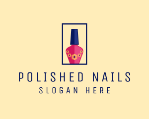 Floral Nail Polish logo design