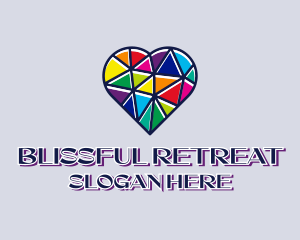 Mosaic LGBT Heart  Logo