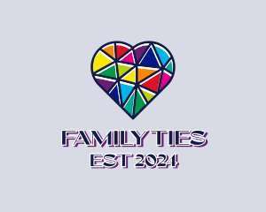 Mosaic LGBT Heart  logo design