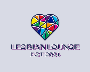 Mosaic LGBT Heart  logo design