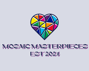 Mosaic LGBT Heart  logo design