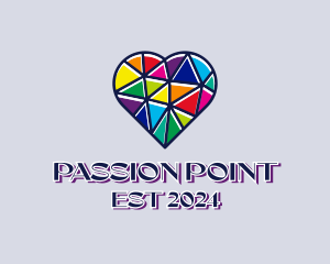 Mosaic LGBT Heart  logo design