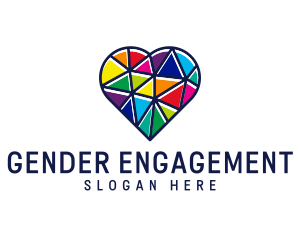 Mosaic LGBT Heart  logo