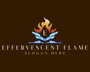 Flame Torch Ice logo design