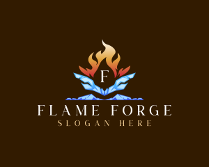 Flame Torch Ice logo design