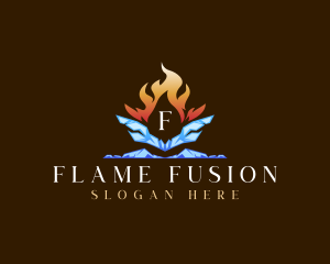 Flame Torch Ice logo design