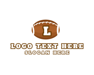 American Football Ball Letter logo