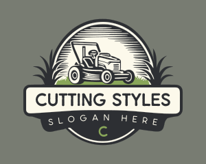 Mower Grass Cutting logo