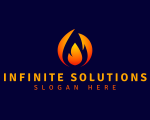 Fuel Fire Flame Logo